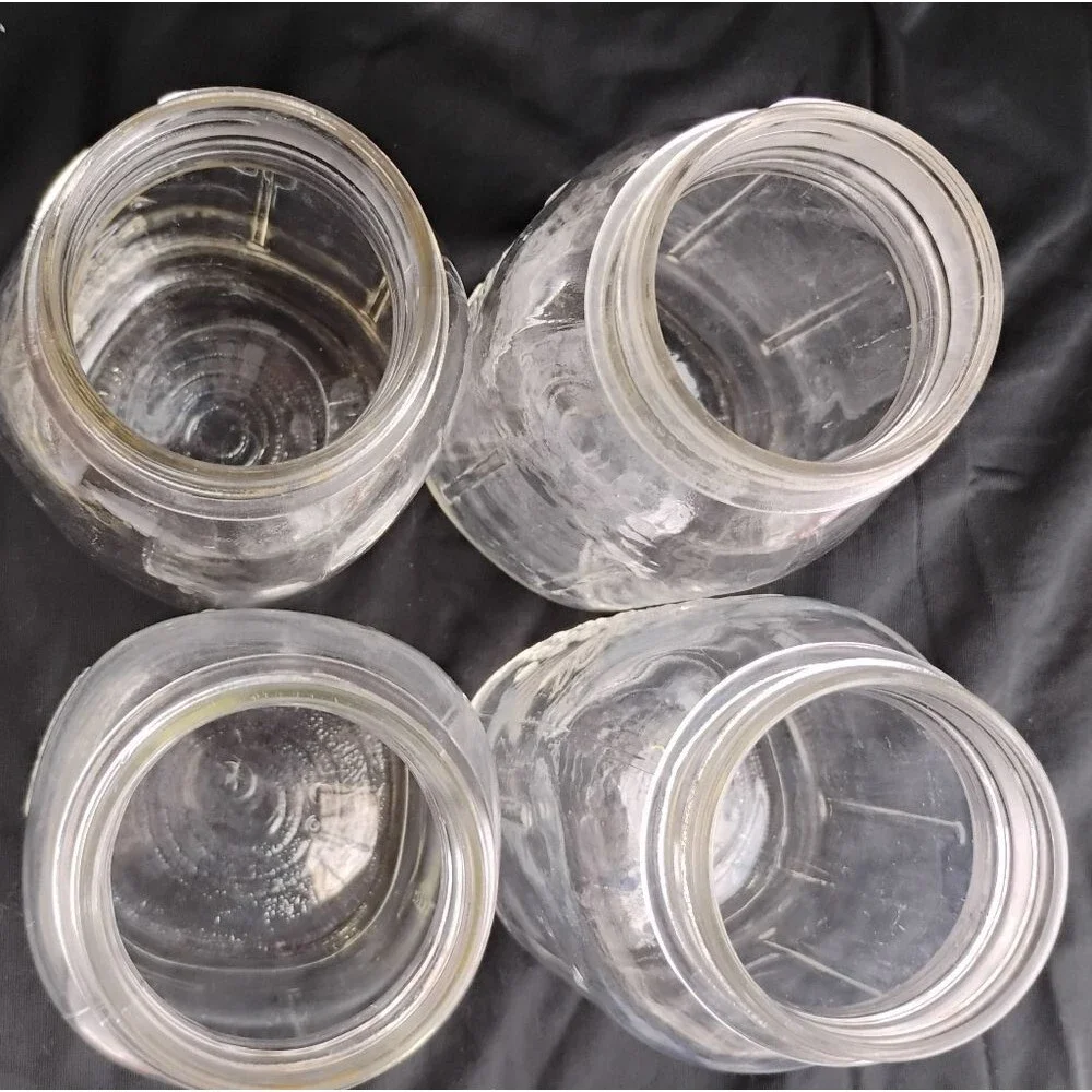 Vintage Ball Qt Glass Jars Set Of 4 Regular Mouth 